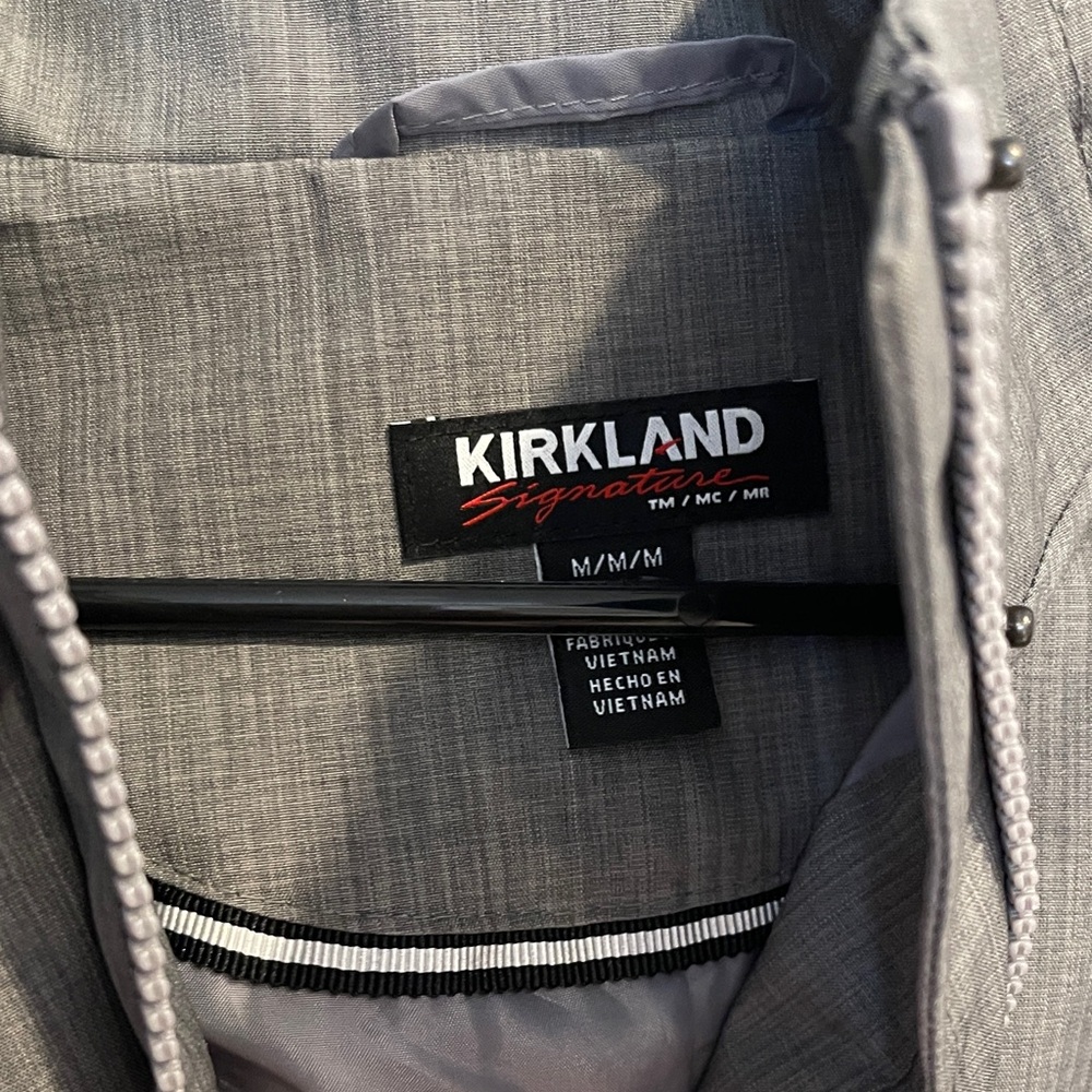 NWT Kirkland Signature Charcoal Hooded Jacket Size M - Picture 3 of 9